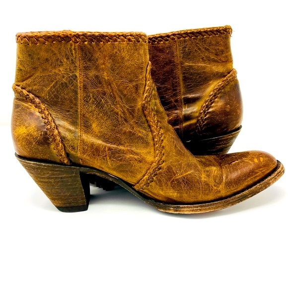 OLD GRINGO Rust Brown Adela Ankle Cowboy Boot Short Bootie 10 Western Cowgirl - Picture 8 of 12